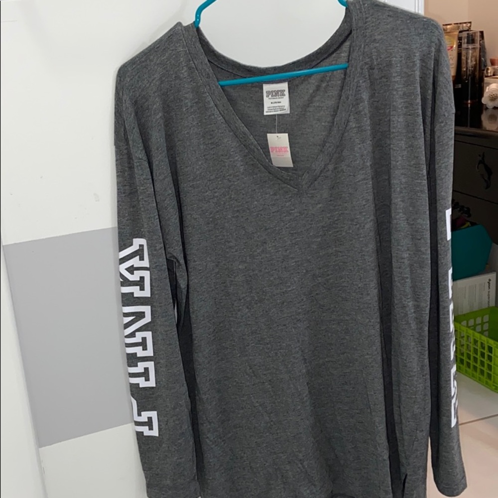 PINK Grey long sleeve